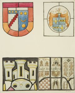 Glas-in-loodraam in Weverskapel in Temple Church