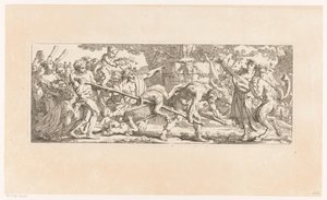 Offerande aan Bacchus Les travaux de la vendange door Joseph Marie Vien (I)