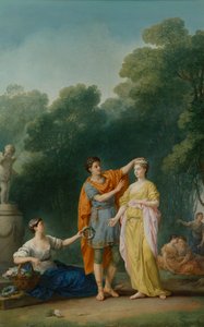 Een minnaar kroont zijn minnares, 1733
