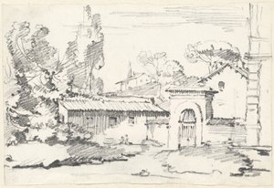 Ingang naar de Tuinen van de Villa Giulia door Joseph Marie Vien