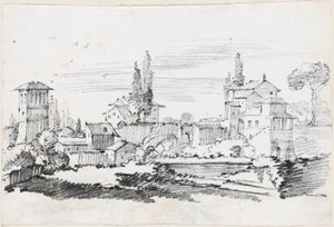 Huizen in Italië door Joseph Marie Vien