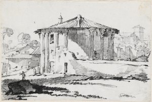 De Ronde Tempel op de Piazza Bocca della Verità, Rome door Joseph Marie Vien