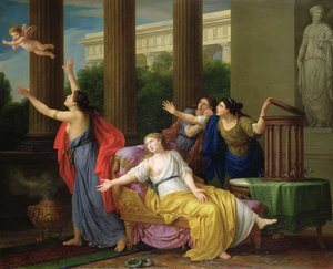 Cupido vluchtend uit slavernij, 1789 door Joseph Marie, the Elder Vien