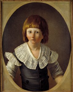 Portret van Louis XVII (1785-1795) in de tempelgevangenis door Joseph Marie, the Elder Vien