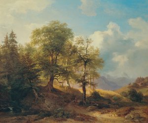 Zomerlandschap in de Hoge Bergen door Joseph Martin Höger