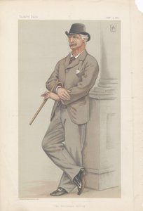 Coutts Lindsay, The Grosvenor Gallery uit Vanity Fair 3 februari 1883 door Joseph Middleton Jopling