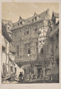 Architectuur van de Middeleeuwen: Abdij St. Amand, Rouen door Joseph Nash
