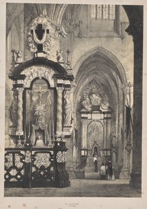 Architectuur van de Middeleeuwen: St. Andre, Antwerpen door Joseph Nash
