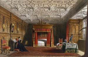 Ingelegde kamer, Sizergh, Westmoreland door Joseph Nash