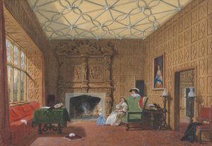 Levens, Westmoreland, De Kleine Teken Kamer door Joseph Nash