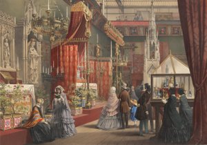 Middeleeuwse Hof: De Grote Tentoonstelling van 1851, 1854 door Joseph Nash