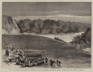 De Anglo-Amerikaanse expeditie van Mr H M Stanley voor de verkenning van Centraal-Afrika, Kalulu Falls, de dood van Kalulu door Joseph Nash