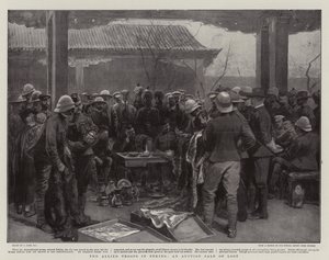 De geallieerde troepen in Peking, een veiling van buit