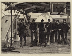 De Arctische Expeditie, het uitdelen van Limoensap aan boord van de Alert