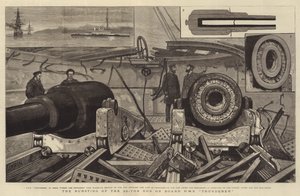 Het Barsten van het 38-Ton Kanon aan Boord van HMS Thunderer