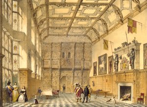 De Grote Zaal, Hatfield, Berkshire, 1600, illustratie uit 