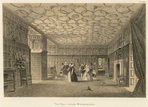 De Hal, Levens, Westmoreland door Joseph Nash