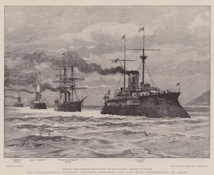 Het Internationale Vlaggenschip Eskader begeleidt de Nieuwe Hoge Commissaris van Kreta