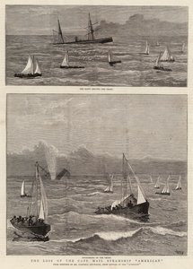 Het verlies van het Kaapse poststoomschip American door Joseph Nash