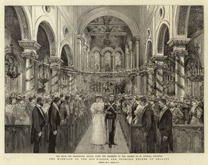 Het huwelijk van de hertog van Aosta en prinses Helene van Orleans