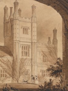 De Toren van het Landhuis, East Barsham, Norfolk door Joseph Nash