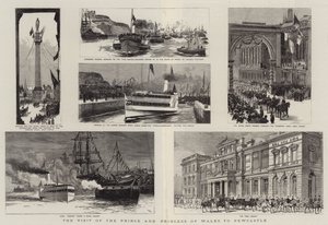 Het bezoek van de prins en prinses van Wales aan Newcastle