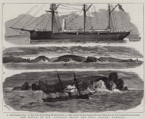 Het Wrak van HM Kanonneerboot Wasp bij Tory Island, Donegal