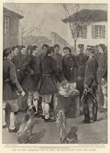 Met de Griekse hoofdkwartierstaf in Larissa, het Erzon Regiment krijgt hun déjeuner
