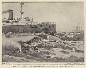 Met de X Vloot, een Man overboord van HMS Hannibal bij de Scilly-eilanden