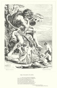 De Cycloop verliefd (gravure) door Joseph Noel (after) Paton