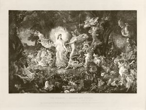 De ruzie - Oberon en Titania door Joseph Noel Paton