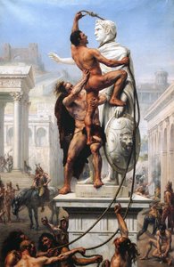 De plundering van Rome door de Visigoten, 410 door Joseph Noel Sylvestre
