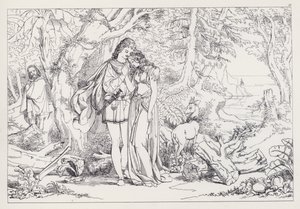 Shakespeares De Storm, Acte III, Scene 1 door Joseph Noel after Paton