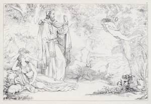 Shakespeares De Storm, Acte I, Scene 2 door Joseph Noel after Paton