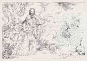 Shakespeares De Storm, Acte I, Scene 2 door Joseph Noel after Paton
