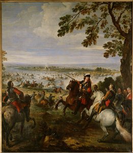 Het leger van Louis XIV steekt de Rijn over op 12 juni door Joseph Parrocel