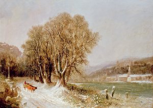 Aan de rivier de Neckar, Heidelberg door Joseph Paul Pettit