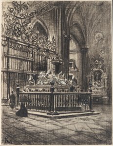 Alcalá, "De Prachtige Sarcofaag" van Ximenez door Joseph Pennell