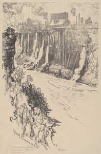 Amerikaanse Tivoli door Joseph Pennell