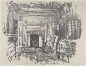 Slaapkamer, Stenton door Joseph Pennell