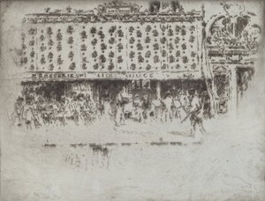 Brasserie, Au Lion Rouge, 1893 door Joseph Pennell