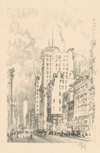 Broadway, boven Drieëntwintigste Straat door Joseph Pennell
