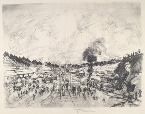 Het kamp bouwen door Joseph Pennell