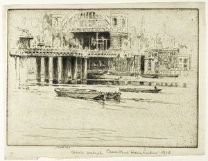 Cannon Street Station, vanaf de Rivier door Joseph Pennell