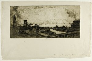 Kolenwerven, Staten Island, nr. II door Joseph Pennell