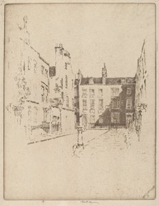 Cowley Street, Westminster door Joseph Pennell