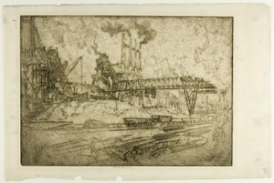 Kranen, Bessemer door Joseph Pennell