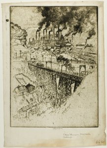 Edgar Thompson Works, Bessemer door Joseph Pennell