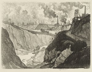 Engels Oorlogswerk: De IJzermijn door Joseph Pennell