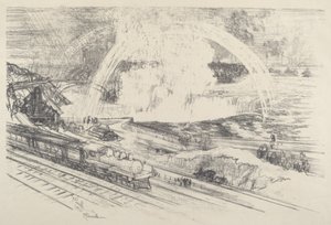 Falls Station, Niagara door Joseph Pennell